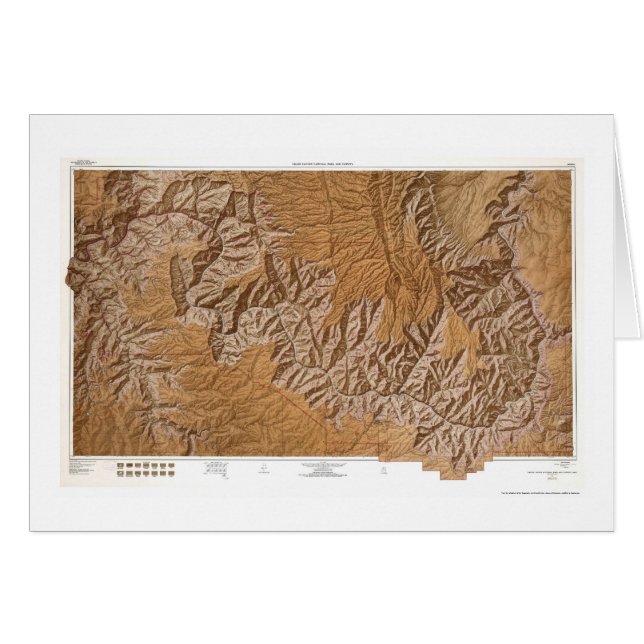 Carte 1962 de canyon grand et de proximité (Devant horizontal)