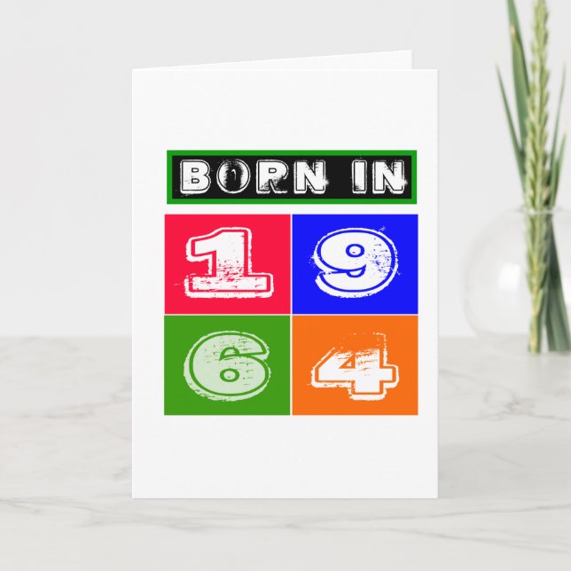 Carte 1964 conceptions d'anniversaire (Devant)