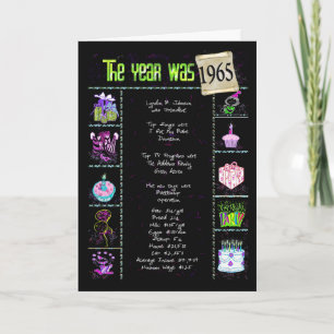 Carte 1965 Anniversaire Fun Facts
