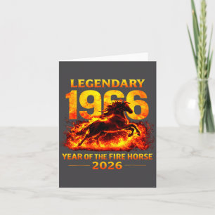 Carte 1966 Année du Cheval de Feu 60e Anniversaire Chino