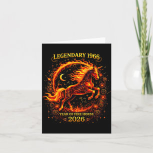 Carte 1966 Année du Cheval de Feu 60e Anniversaire Chino