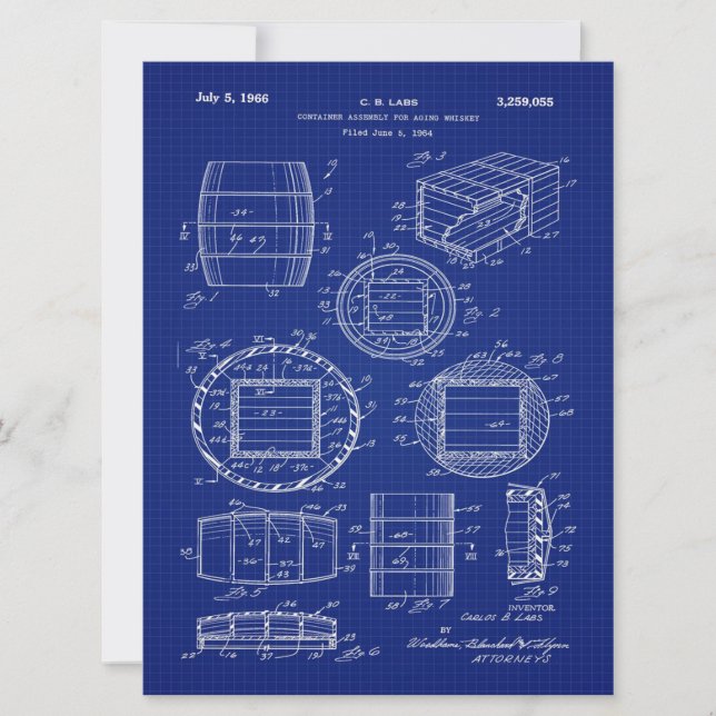 Carte 1966 Whiskey Container Art (Devant)