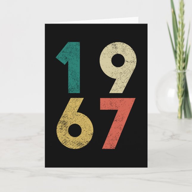 Carte 1967 Vintage Birthday Retro (Devant)