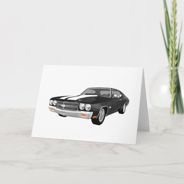 Carte 1970 Chevelle SS : Noir Finish : (Devant)