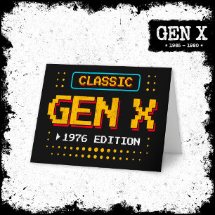Carte 1976 Gen X Classic Retro Gamer Jeu Anniversaire