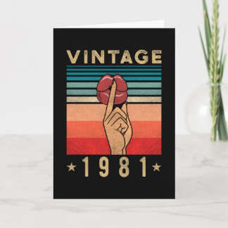 Carte 1981 Cadeau Retro femme