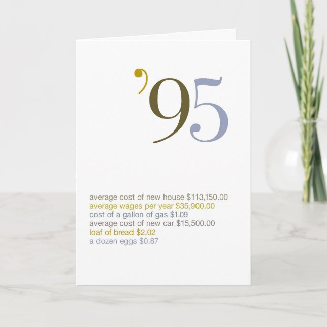 Carte 1995 anecdotes amusantes d'anniversaire (Devant)