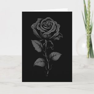 Carte 199 Fleurs Graphique Rose Noire , Petit
