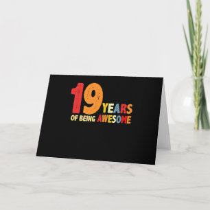 Carte 19 Ans D'Être Des Cadeaux Impressionnants 19 Ans