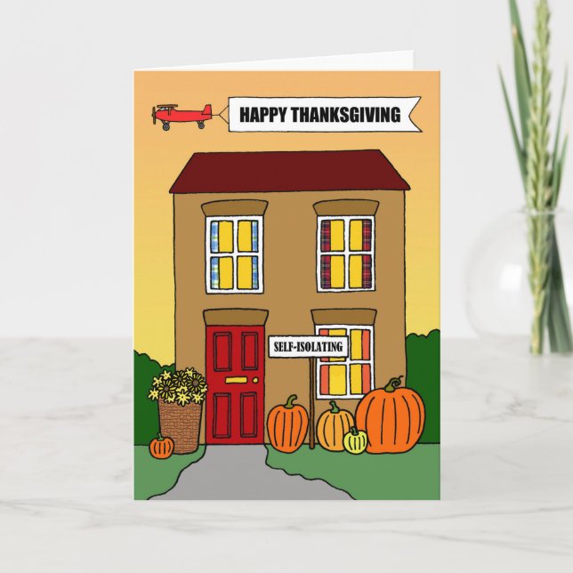 Carte 19 Bons thanksgivings Auto-isolement (Devant)