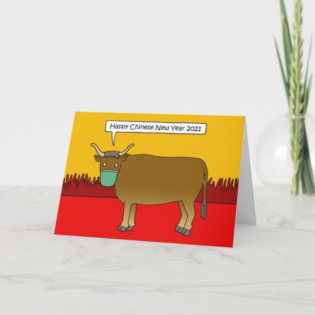 Carte 19 Jour de l'An chinois de l'Ox 2033 (Devant)