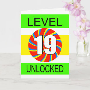 Carte 19e anniversaire Jeu d'ordinateur