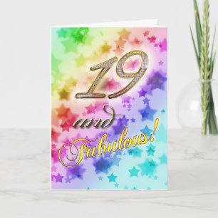 Carte 19e anniversaire pour quelqu'un Fabulous