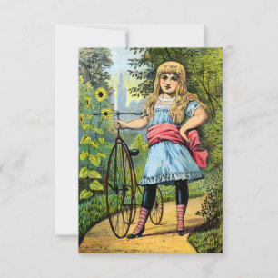 Carte 19e C. Girl and her Tricycle