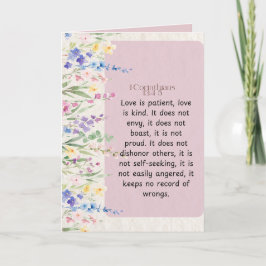 Carte 1 Corinthiens 13:4-5 Bible Verse Image