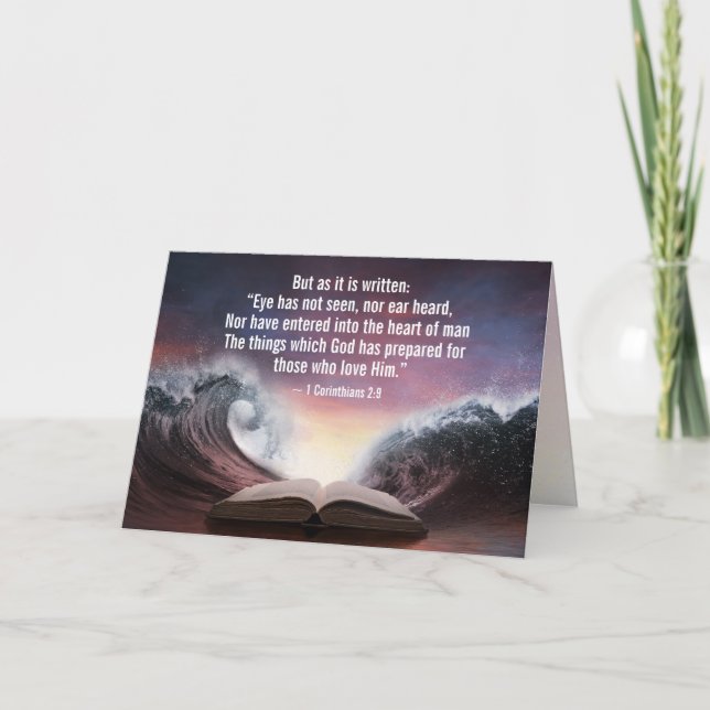 Carte 1 Corinthiens 2:9 L'oeil n'a pas vu, ni entendu, (Devant)