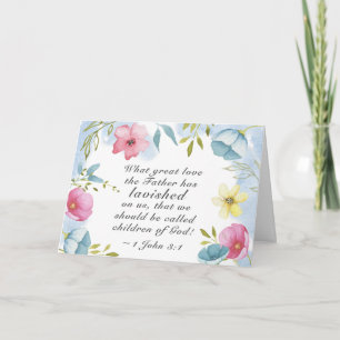 Carte 1 Jean 3:1 Grand amour du Père qui nous a lavé