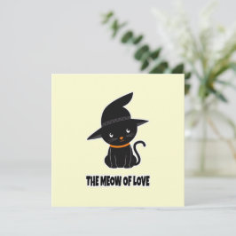 Carte 1.mignonne belle chatte noire miow amour