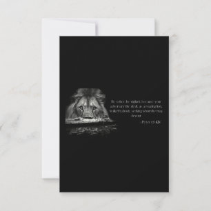 Carte 1 Pierre 5:8 KJV Bible Verse Salutation