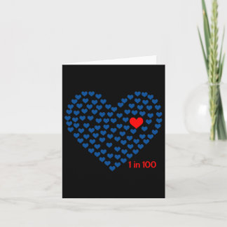 Carte 1 Sur 100 Cadeau Congénitale de sensibilisation au