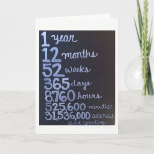 Carte 1er ANNIVERSAIRE À MON AMOUR "POUR LE RESTE DE NOS