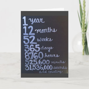 Carte 1er ANNIVERSAIRE À MON AMOUR "POUR LE RESTE DE NOS