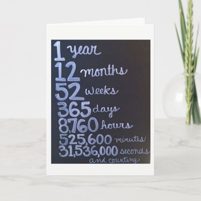 CARTE 1ER ANNIVERSAIRE À MON AMOUR "POUR LE RESTE DE NOT (Devant)