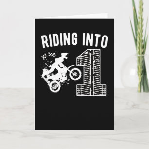 Carte 1er Anniversaire Cadeau Vélo Dirt 1 An Motocross