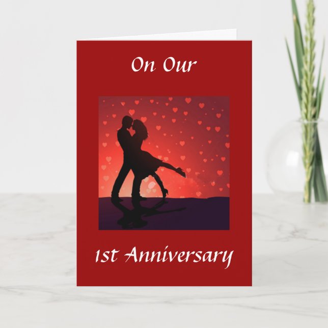 Carte **1er ANNIVERSAIRE** DANSE POUR LE RESTE DE NOTRE  (Devant)