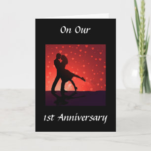 Carte **1er ANNIVERSAIRE** DANSE POUR LE RESTE DE NOTRE 