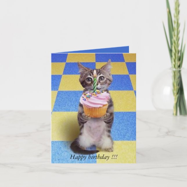 Carte 1er anniversaire du bébé - (Devant)