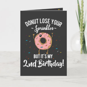 Carte 1er Anniversaire Thème Donut 1 An Vieux Personnali