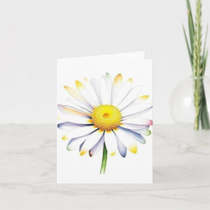 Carte 1er janvier Jour de marguerite A - Aquarelles et s
