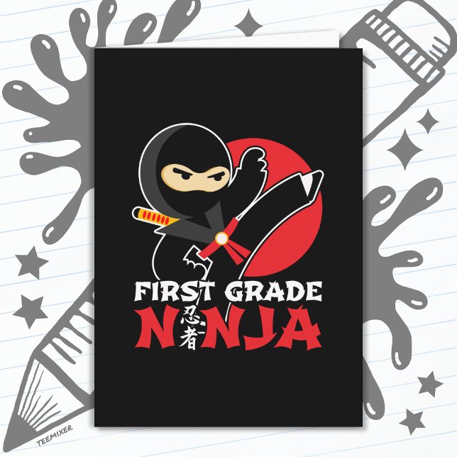 Carte 1ère année Ninja Kick Premier jour Retour à l'écol (Créateur téléchargé)