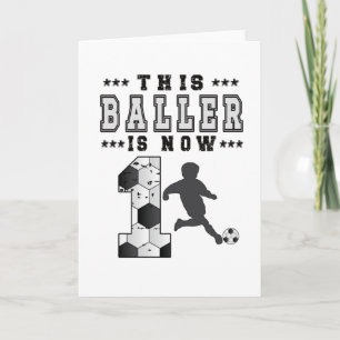 Carte 1st Birthday Gift Soccer Player 1 Year Old Boy
