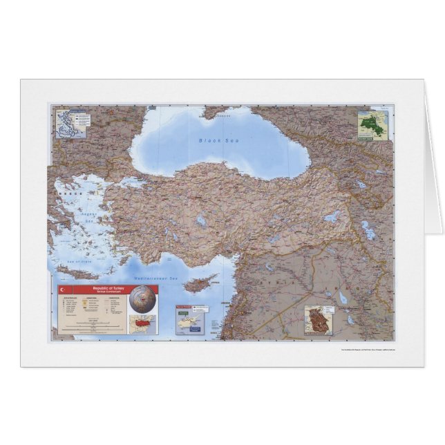 Carte 2002 de la Turquie et du Moyen-Orient (Devant horizontal)