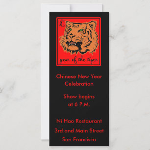 Carte 2010 Année du Nouvel An Tigre Chinois