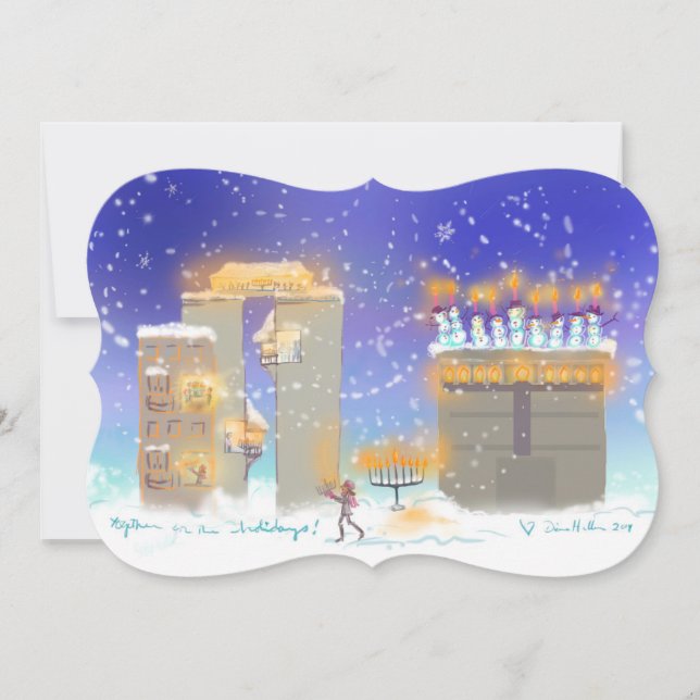 CARTE 2015 de Hanukkahville Hanoukka (Devant)