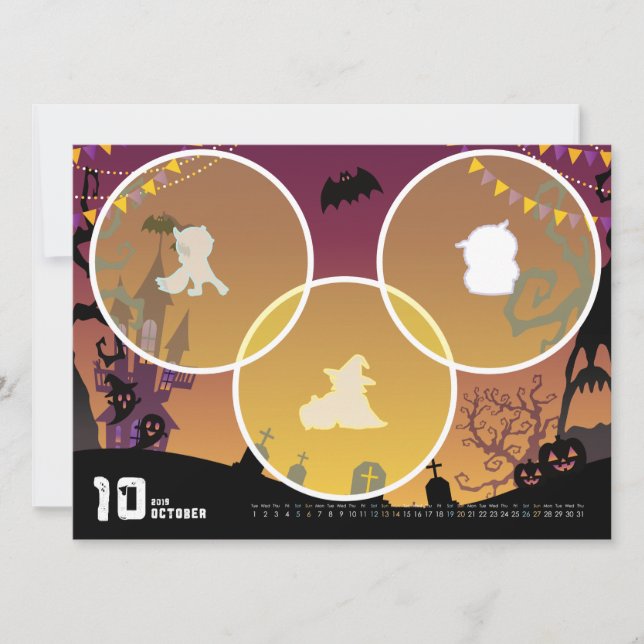 CARTE 2019カレンダー10月 (Devant)