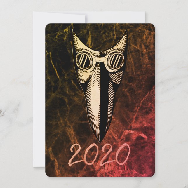 Carte 2020 - Année du masque visage, masque de médecin d (Devant)