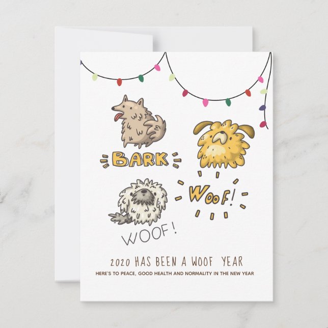 Carte 2020 Ça a été une année de DOG Noël Drôle (Devant)