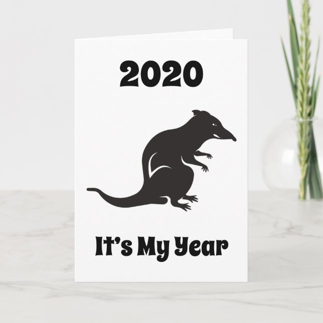 Carte 2020 Mon année du rat (Devant)