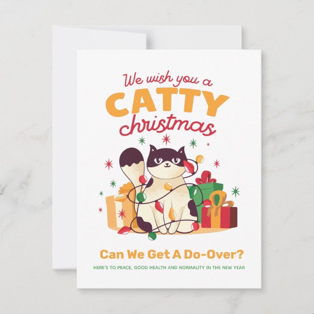 Carte 2020 Pouvons-Nous Obtenir Un Don-Over Drôle Chat N (Devant)