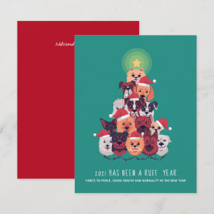 Carte 2021 C'est une année RUFF Arbre de Noël