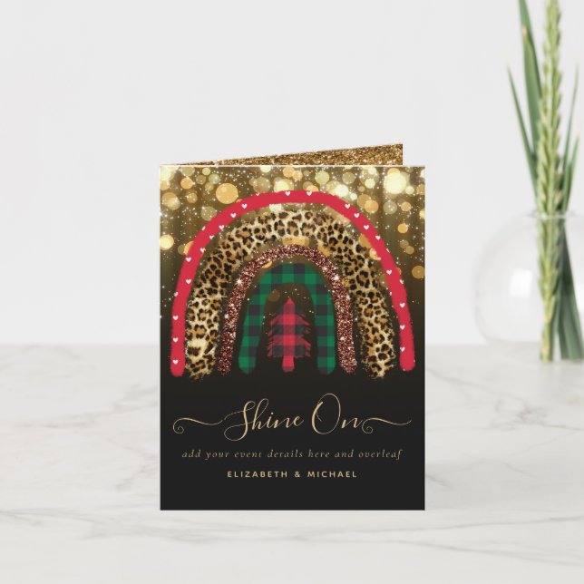 Carte 2021 CUSTOM Christmas Rainbow Gold Parties scintil (Devant)