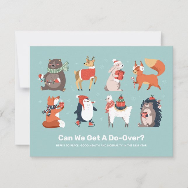 Carte 2021 Pouvons-Nous Obtenir Un Don-Over Animaux Drôl (Devant)