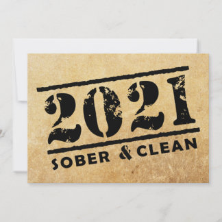 Carte 2021 Sober & Clean Recovery Sobriety Encouragement