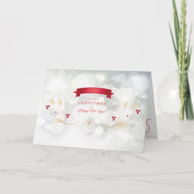 Carte 2024 Joyeux Noël & Bonne Année ! XMAS (Devant)