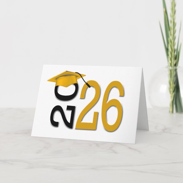 Carte 2025 Graduation Gold et Black (Devant)
