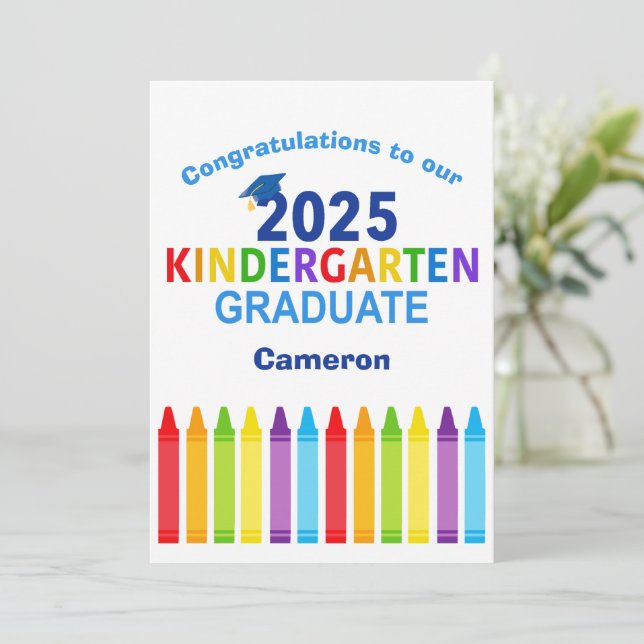 Carte 2025 Jardin d'enfants Diplômé sur mesure (Debout devant)
